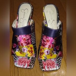 Jessica Simpson Women's Floral Patchwork Heels